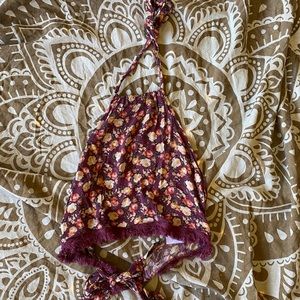 Open Back Floral Top